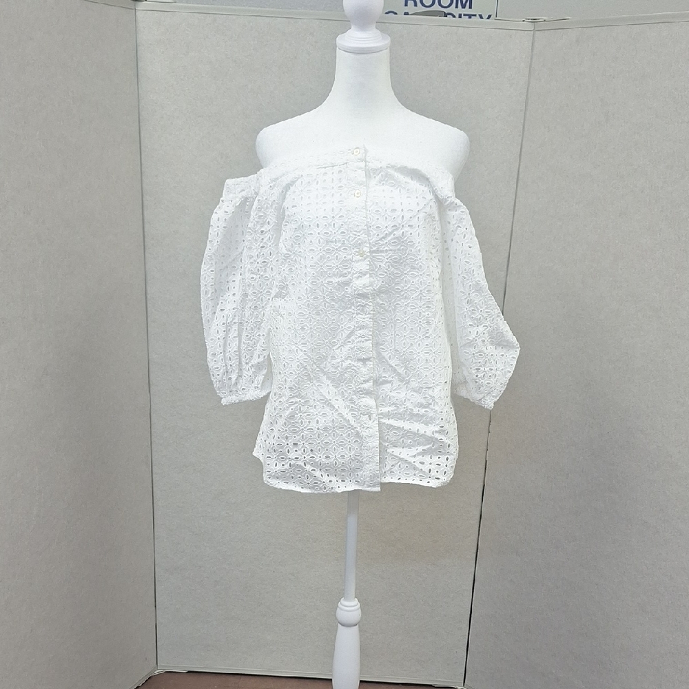 Lauren Ralph Lauren Off-Shoulder Eyelet Top
